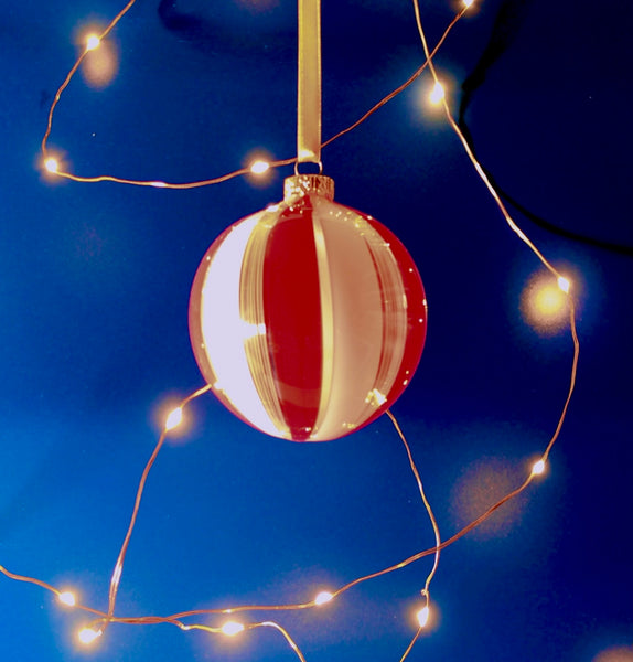 Christmas striped bauble